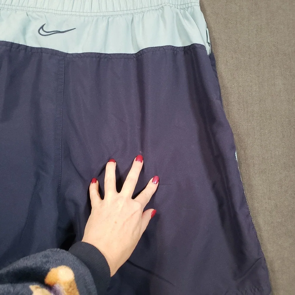 Nike Swim Trunks Mens XXL Navy Blue Mesh‎ Lined Board Shorts Drawstring